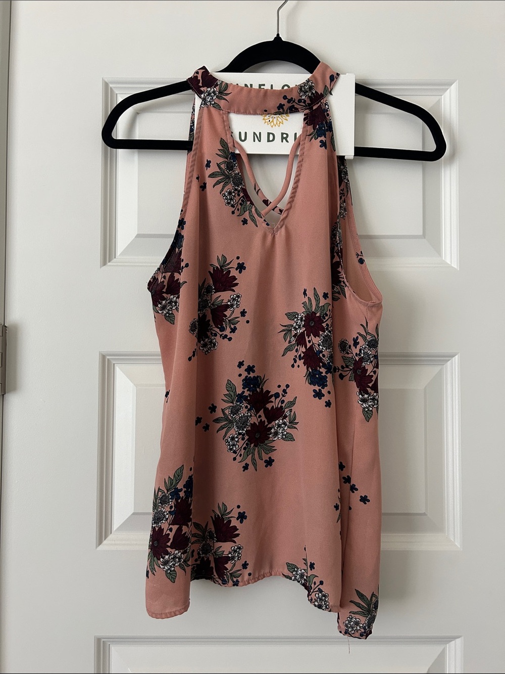 Dusty Rose Floral Halter Camisole